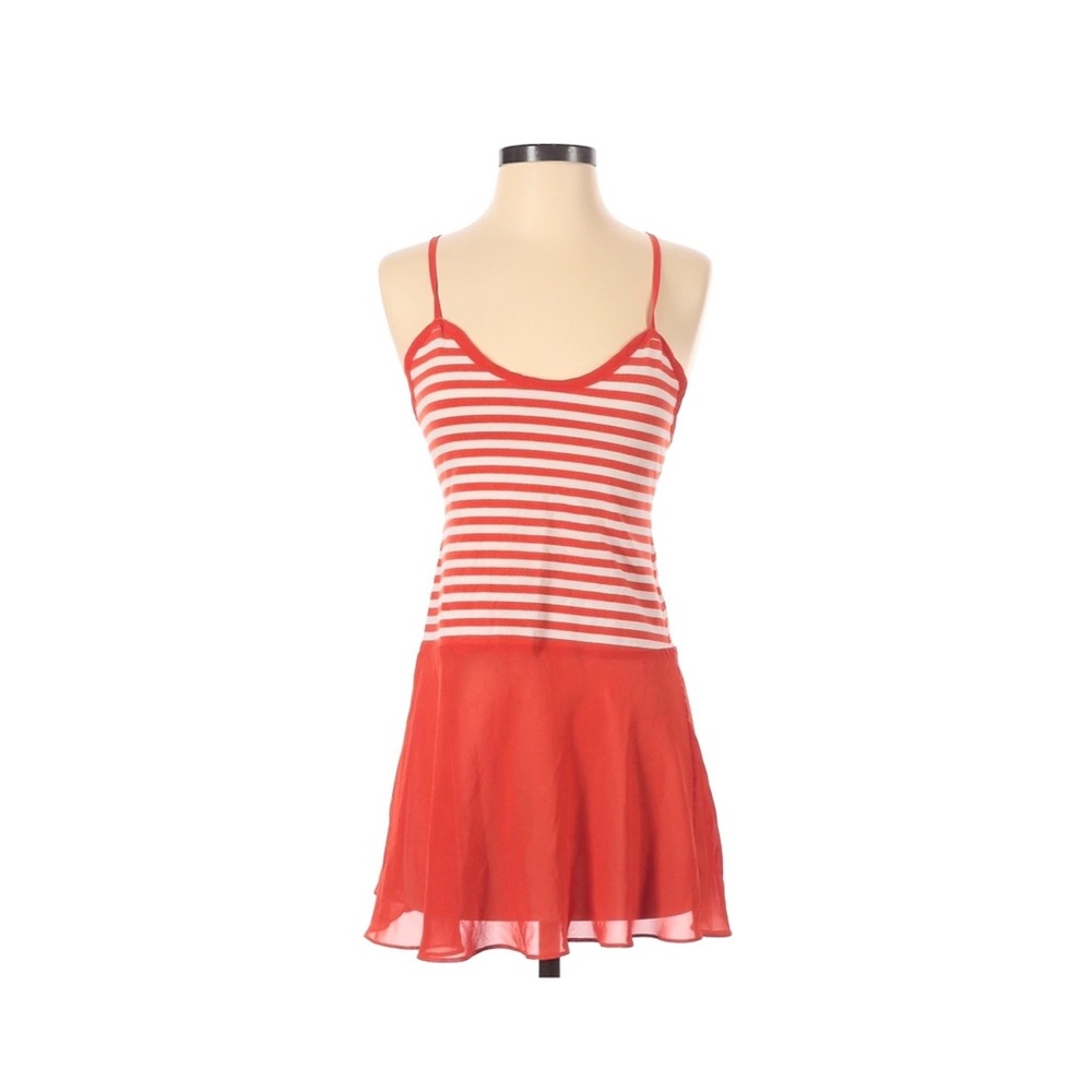 ✨Victorias Secret Orange Stripped Tank Top Medium